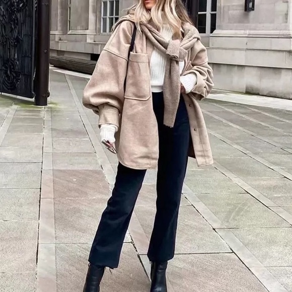 Coat jacket pockets women light fall fashion - Picture 5 of 13